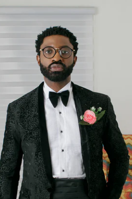 man on black suit